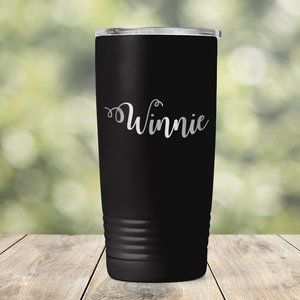 Personalized Custom Name or Text Engraved Vacuum Insulated Coffee Tumbler
